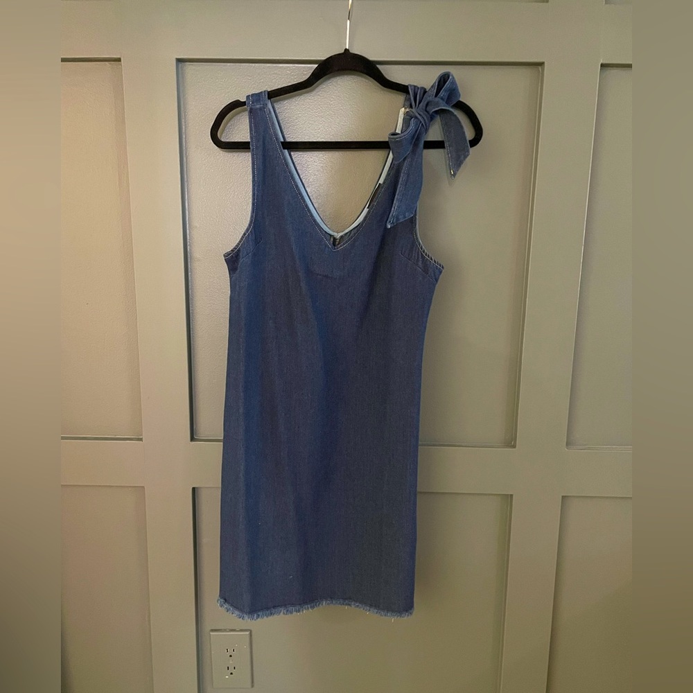 Lumiere Denim Dress with bow strap